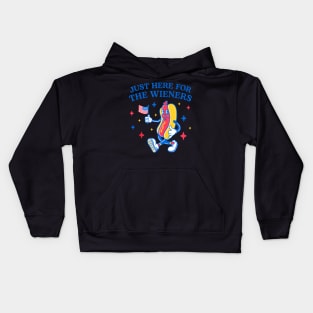 I'm Just Here For The Wieners - 4th of July hot dog Funny saying Kids Hoodie
